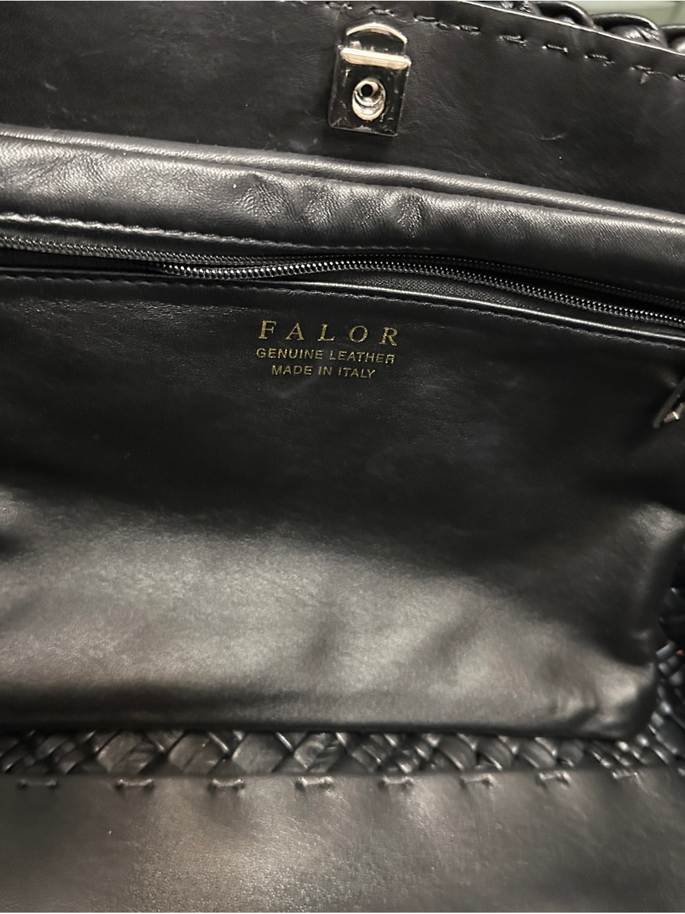 Falor Black Woven Tote Bag - Stylish Everyday Carry - Picture 8 of 8